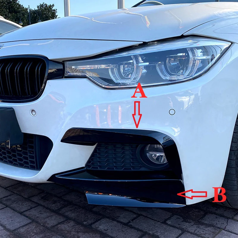 

Для BMW 3 серии F30 F35 M Sport 320I 325I автомобильный передний бампер боковой разветвитель спойлер комплект крышка противотуманной фары блеск из углеродного волокна 13-19