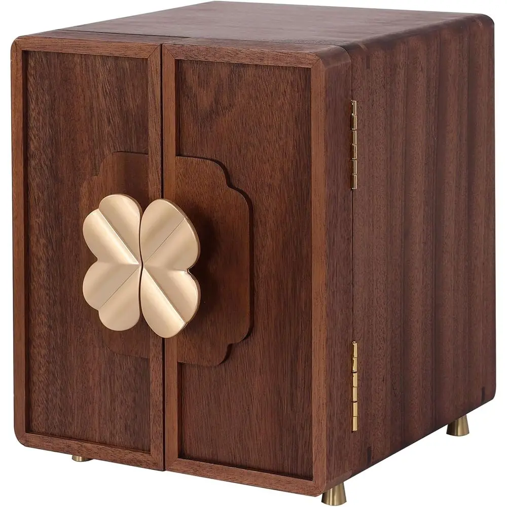 5-Layer Wooden Jewelry Box Organizer for Women, Functional Storage for Earrings, Rings, Necklaces, and Bracelets