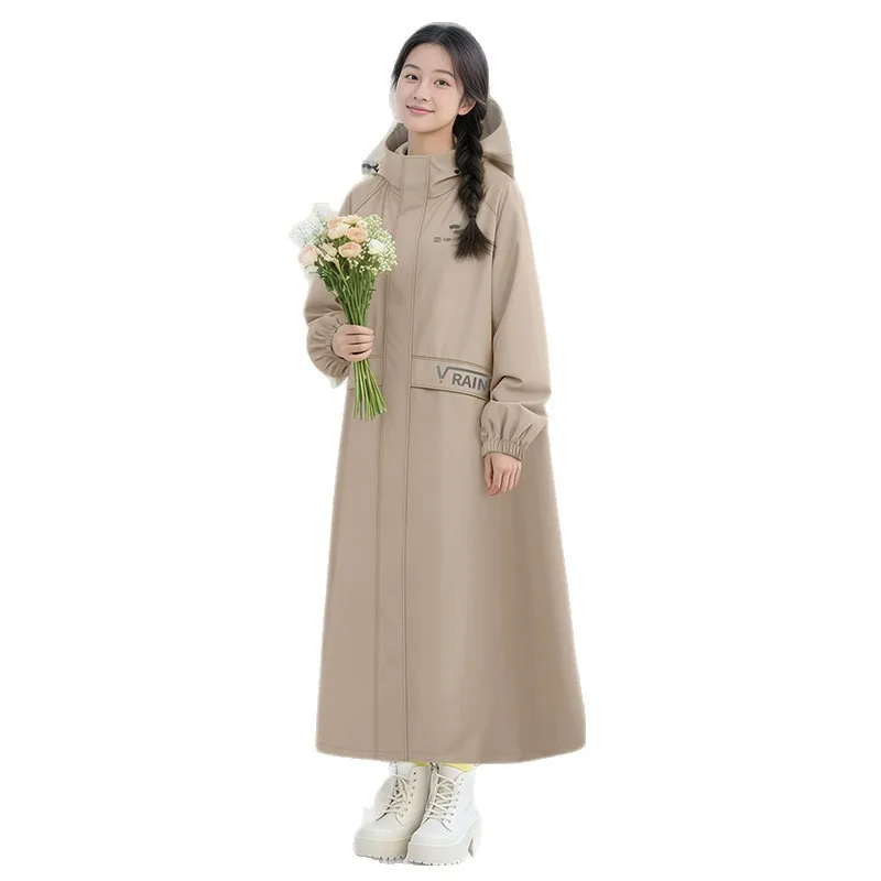 

Цельный удлиненный дождевик с рукавами, полная защита от ливня, непромокаемое пончо для электромотоцикла