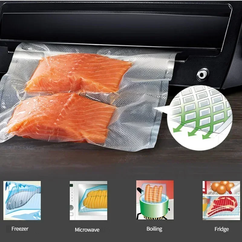 Vacuum Sealer Bags 15/20/25/28/30cm*500cm for Food Saver Sealing Machine Plastic Storage Vacuum Bag Kitchen Packer