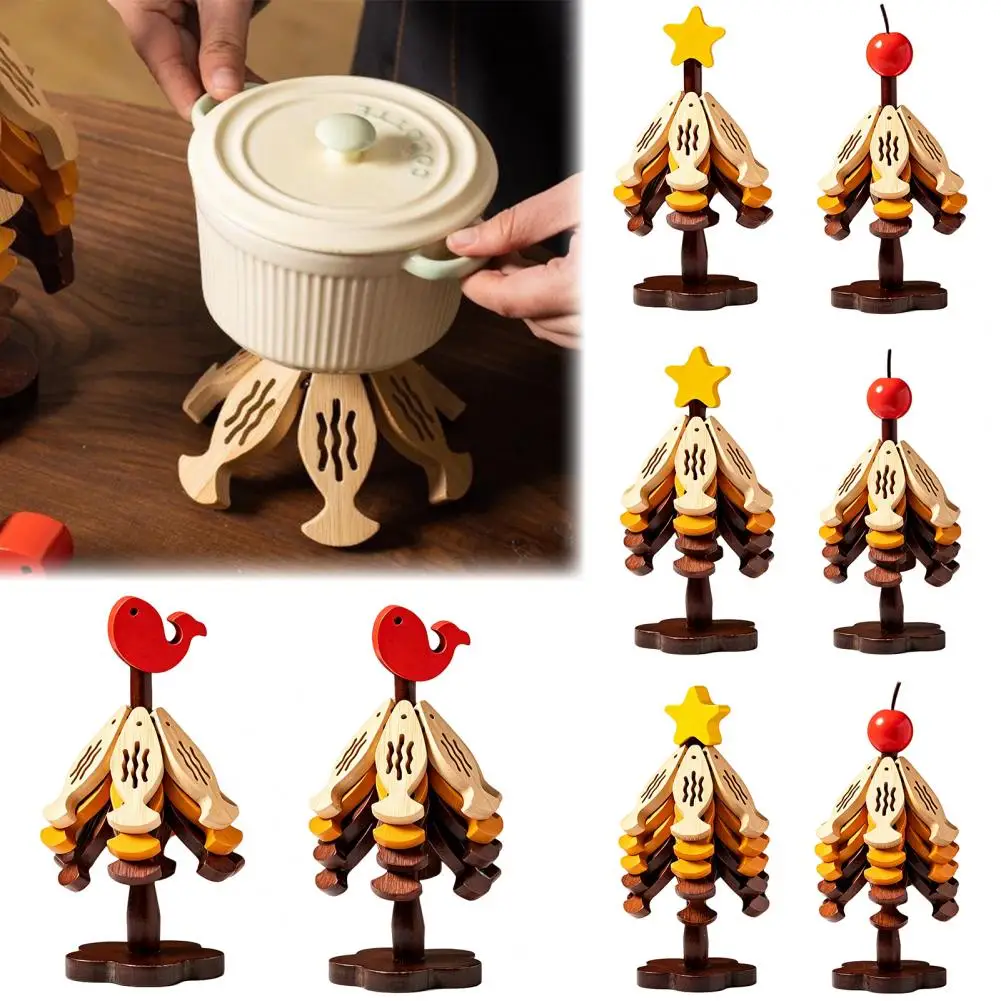 Tree Insulation Mat Solid Wood Dining Table Anti Scalding Mat Pot Mat Festival Gift Creative And Personalized Home Decoration