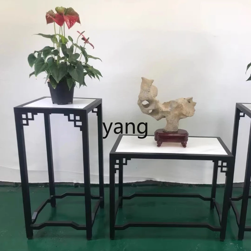 LMM Aluminum Alloy Simple Chinese Style Flower Floor-standing Storage Rack