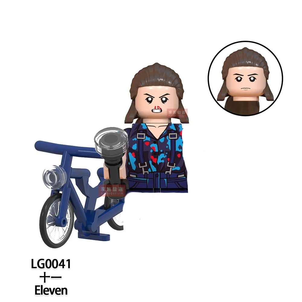 악몽같은 영화 업사이드 다운 더스틴 마이크 루카스 윌 일레븐 모델 빌딩 블록 어린이를 위한 액션 피규어 장난감