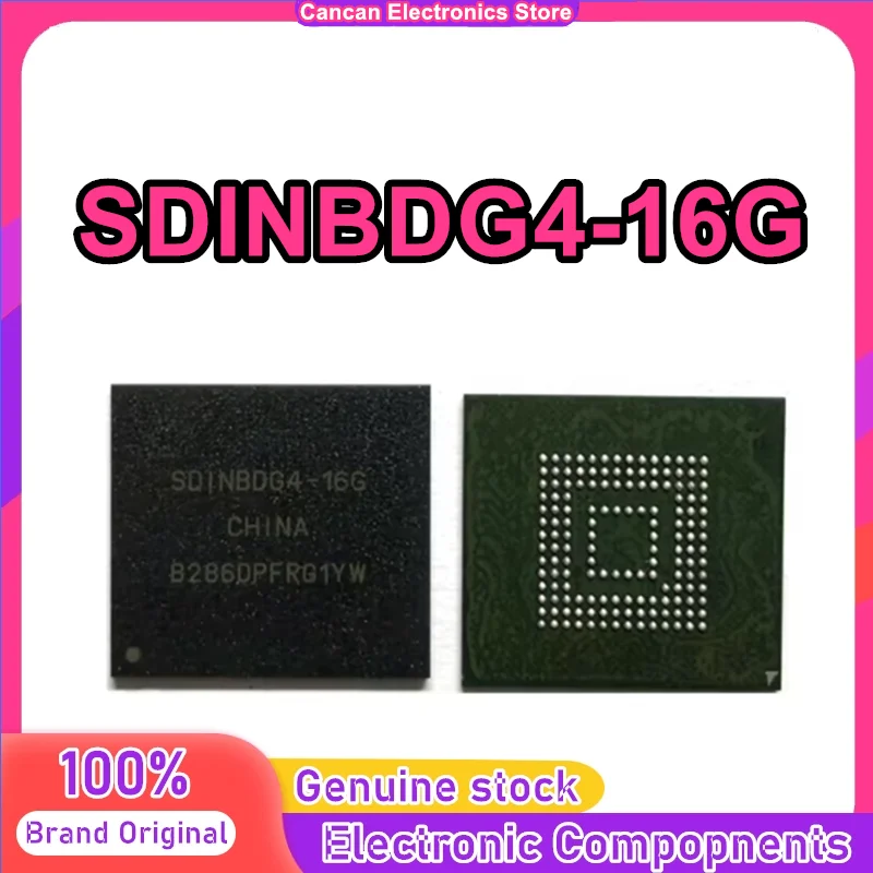 

SDINBDG4-16G 16G Flash emmc BGA153 0-10 V5.1 Font Library IC New Original in Stock