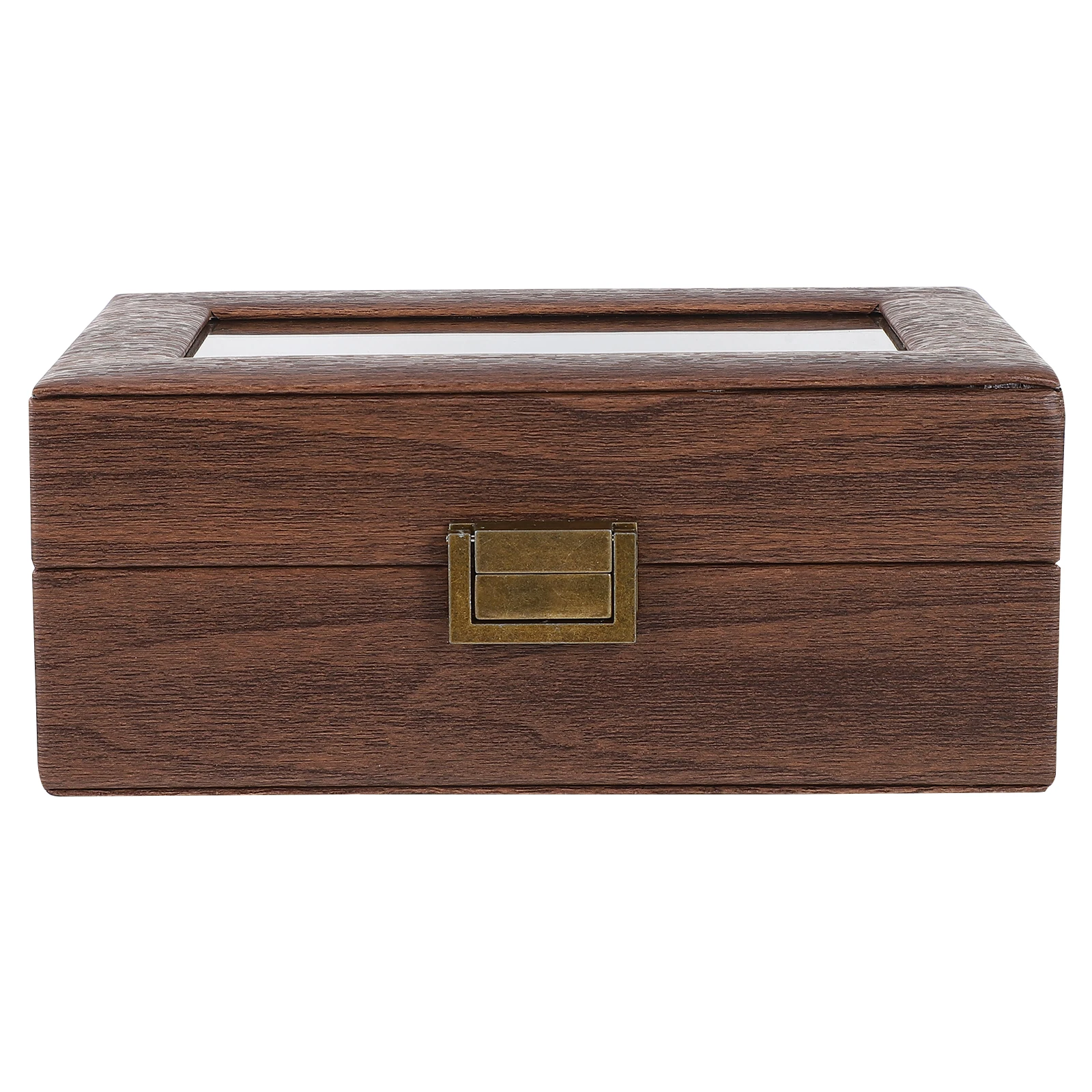 

Vintage 3 Slot Watch Box Storage Display Wooden Case For Jewelry Bracelet Ring Organizer Gift Packaging Holder