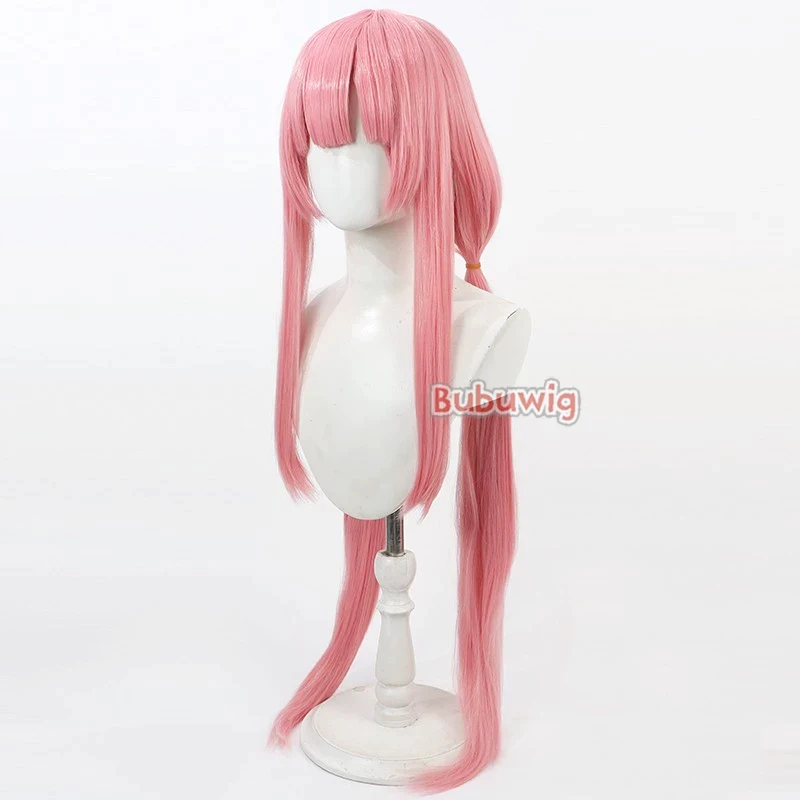 Bubuwig สังเคราะห์ผม Perseus คอสเพลย์วิกผม Azur Lane Perseus บทบาทเล่นฮาโลวีน 100 ซม.ยาวตรงวิกผมสีชมพูทนความร้อน