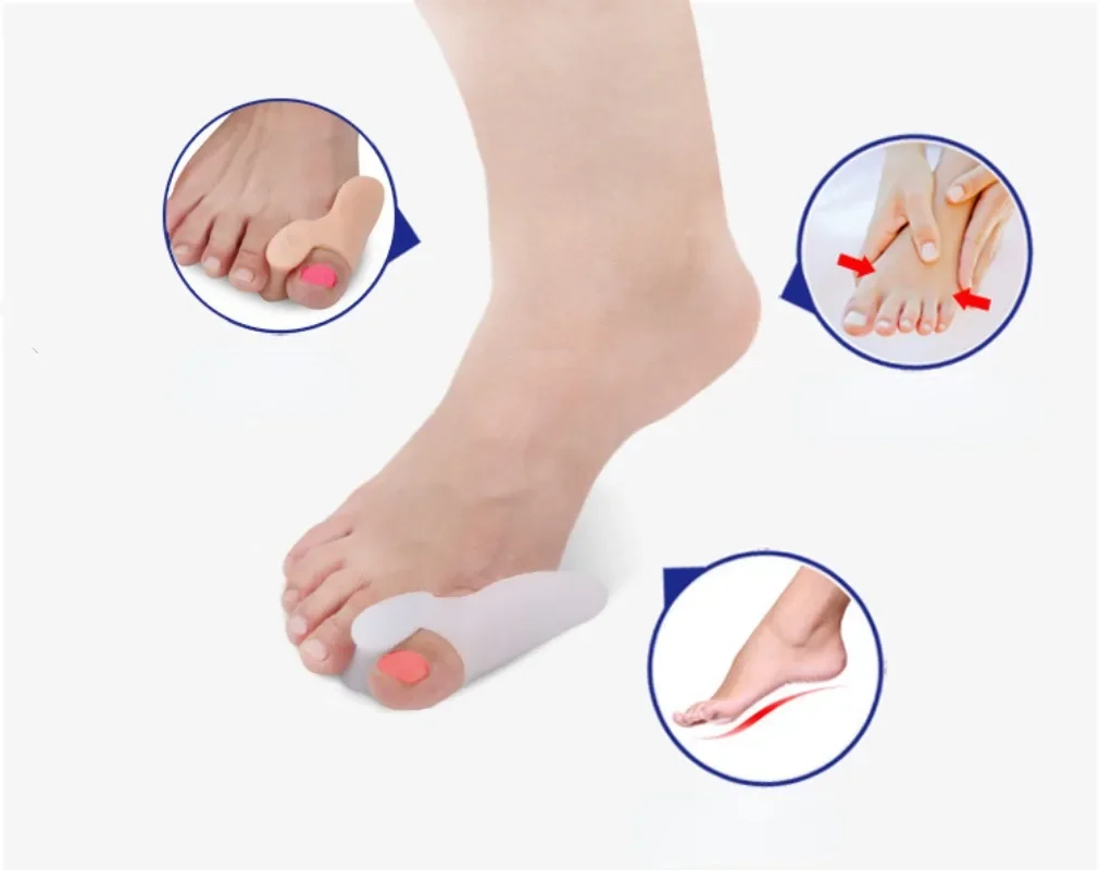 Toe Separator Silicone Thumb Valgus Corrector Foot Bone Orthopedic Corrector Sebs Single Hole Separato Adjuster Foot Care Tool