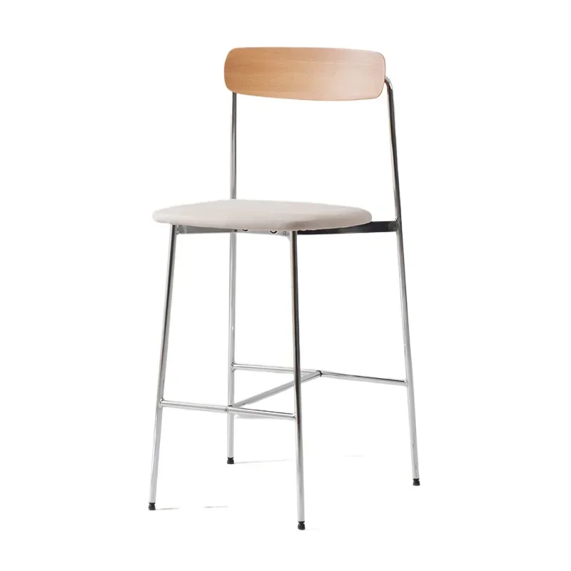Household high chair Nordic creative small apartment light luxury bar chair Internet celebrity retro cafe milk tea shop bar