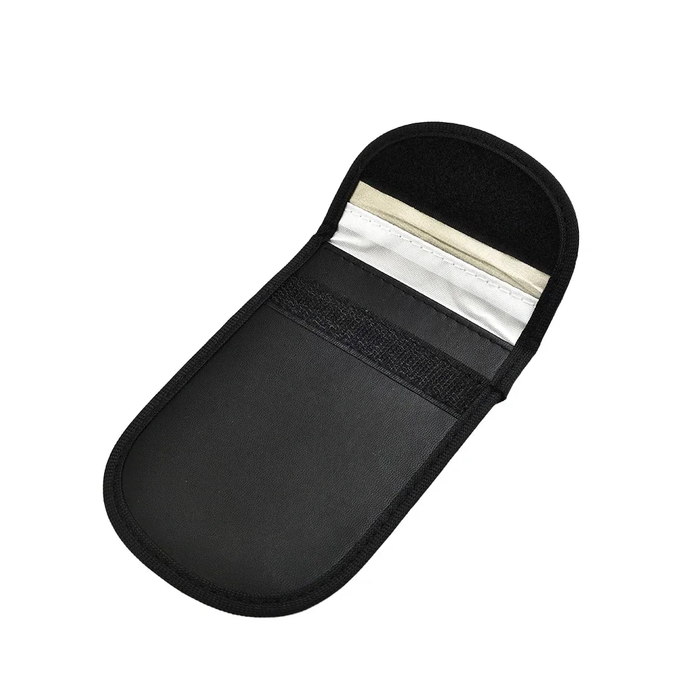 

Smart automobile keyfobs Anti-theft Black+Brown Keyless Entry RFID Signal Blocking Pouch case Bag Polyurethane Leather