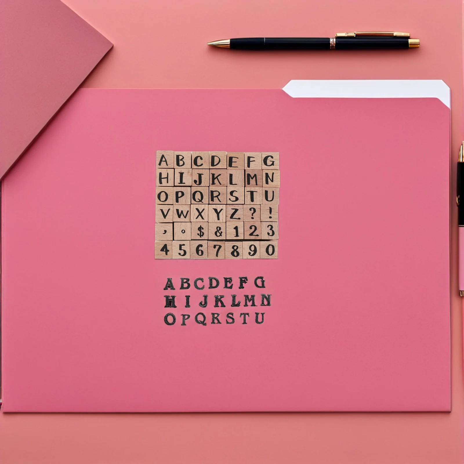 

42Pcs Alphabet and Number Stamps Wooden Stamp Set for Crafting Scrapbooking DIY Projects Lettering Art Wood Rubber Stamps