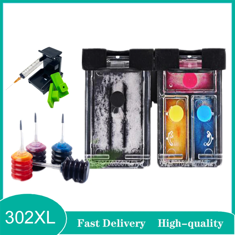 

Vilaxh 302XL 302 XL многоразовый прозрачный картридж для HP302 DeskJet 1110 2130 для HP302XL nvy 4520 NS45 Officejet 3630