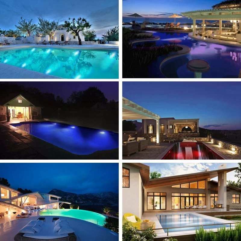 Pool Light RGB LED Pool Light With Remote Controller RGB Multi Color Outdoor LED Underwater IP68 Waterproof Lamp