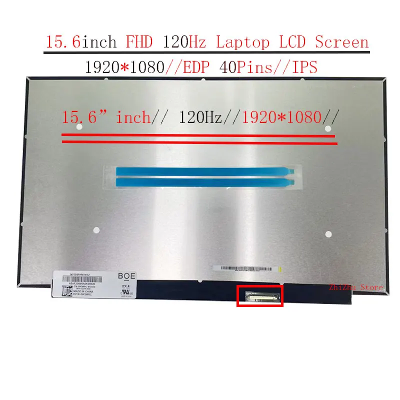 Laptop IPS 120HZ LCD Screen NV156FHM-N4U B156HAN13.1 For Dell G15 G5505 5510 5511 ASUS FX505 FX531 FX571 EDP 40Pin 1920x1080