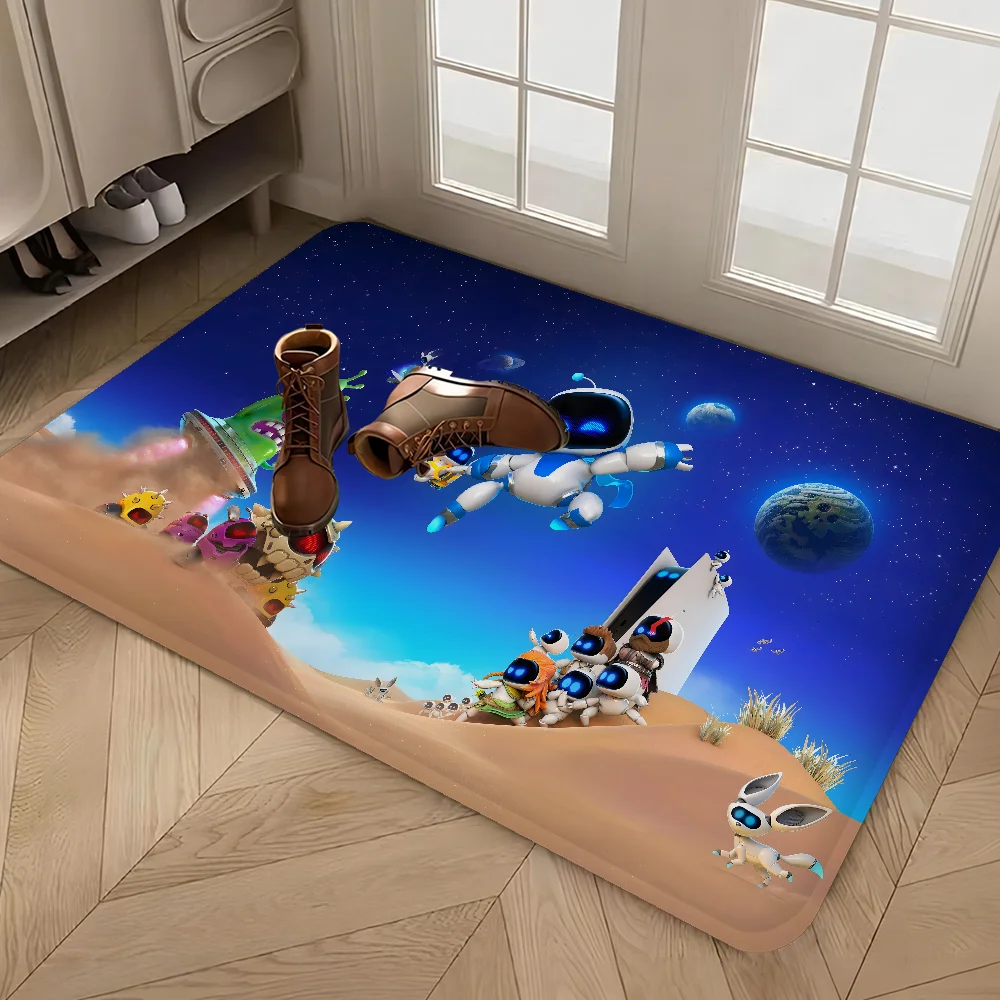 

A-Astro B-Bot Game Cartoon Robot Kitchen Mat Kids Room Bedroom Decoration Balcony Anti-Slip Doormat Living Room Alfombra