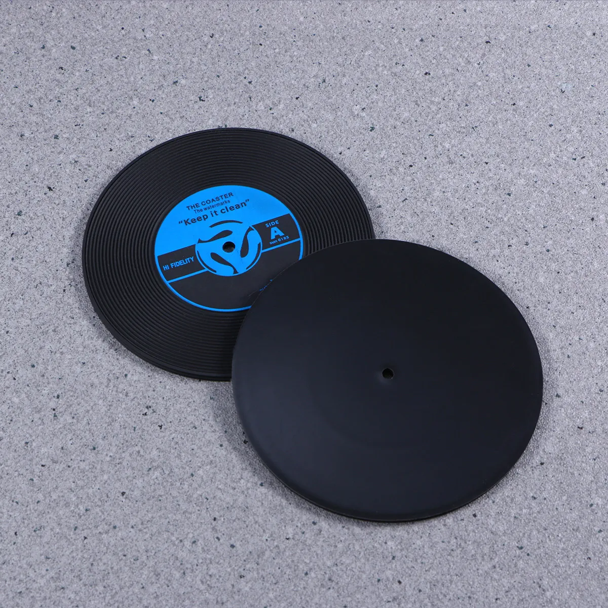 4Pcs Light Weight Retro Vinyl Record Coasters Sealed Surface Protector for Hot Cold Beverages Coffee Beer Whiskey Wine Tea Mug