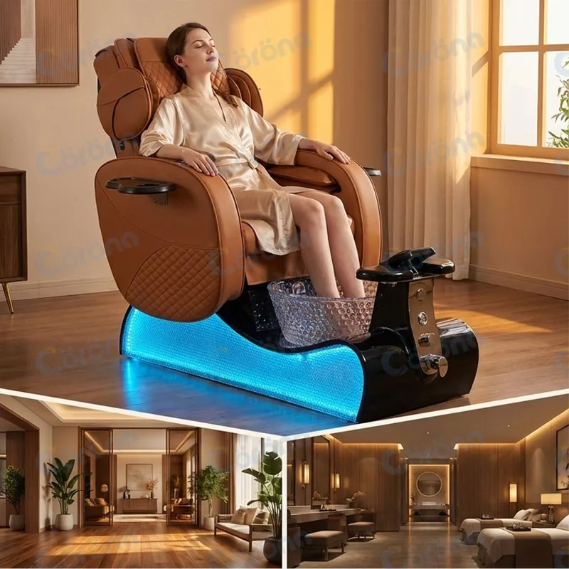 Electric Foot Massage Chair Massage Pedicure Chair Spa Chair for Beauty Salon with Foot Bath