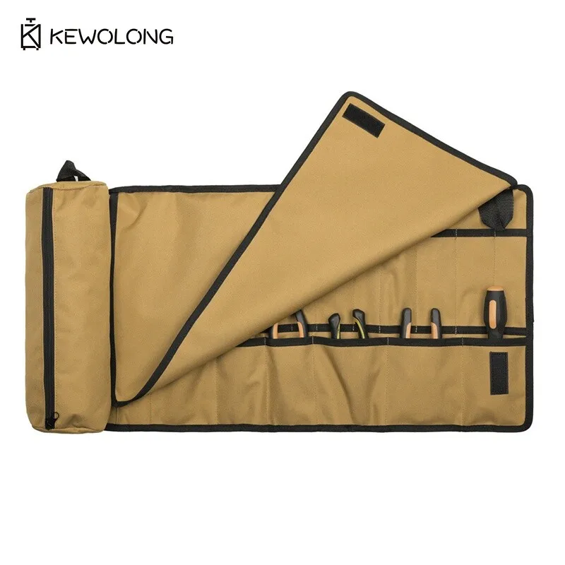 Organizer in tela resistente e impermeabile con ganci per appendere, custodia per parti portatile per elettricisti e meccanici