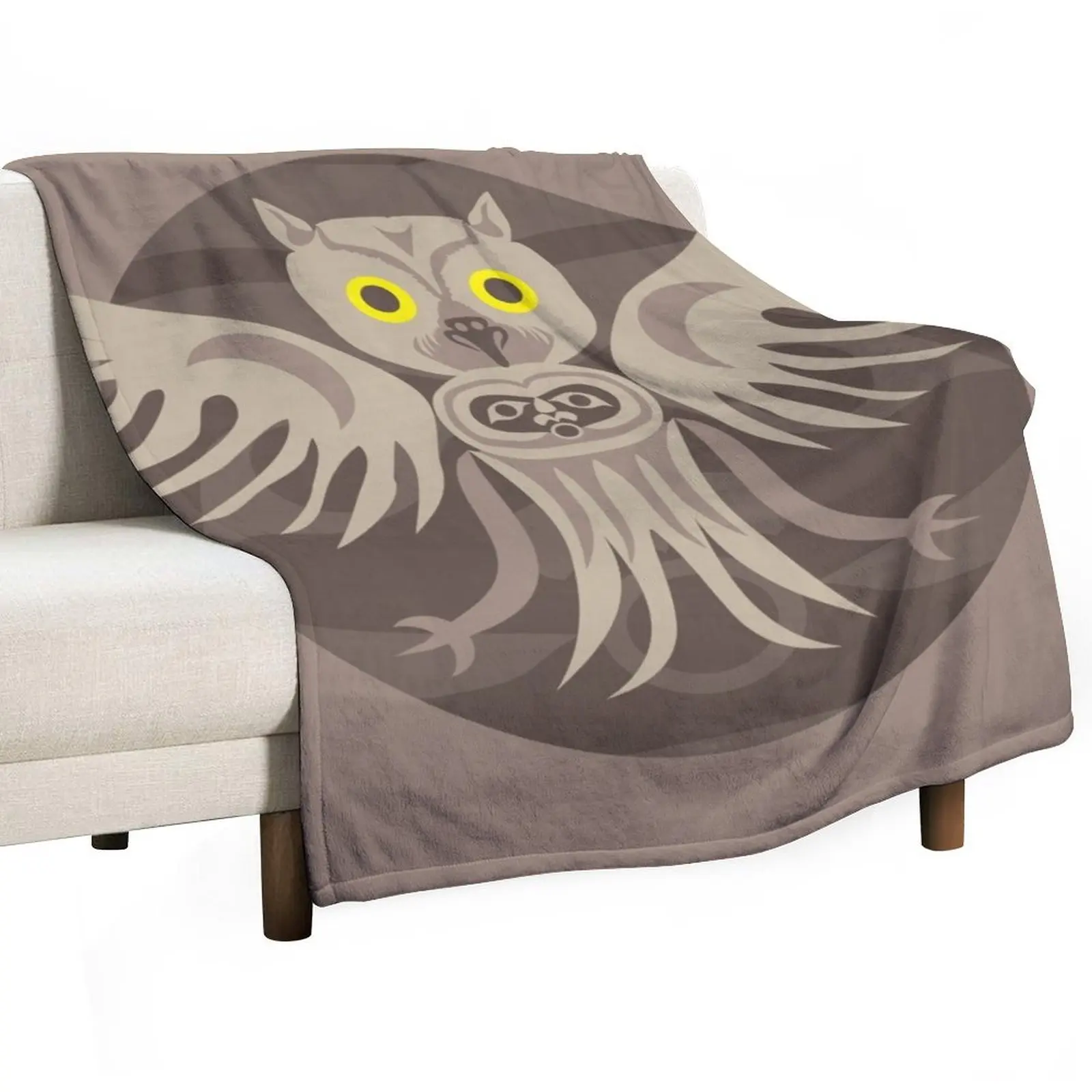 western screech owl Throw Blanket Stuffeds Warm Hair Blankets