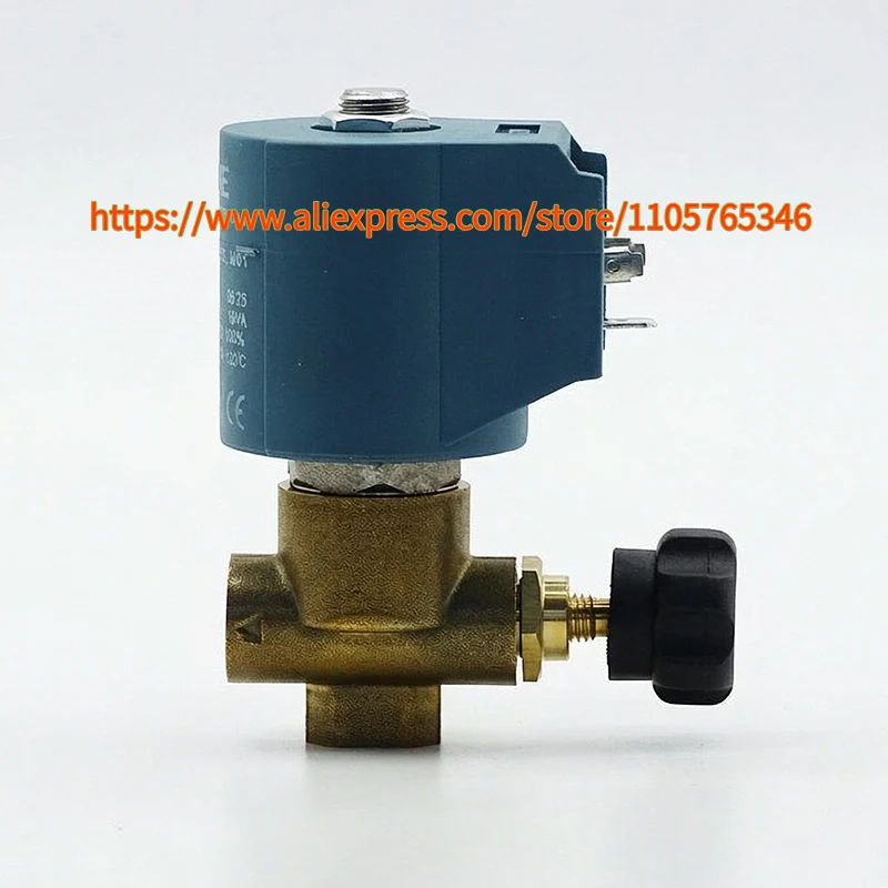 CEME 9934 2/2 Direct Acting NC Steam Solenoid Valve, G1/4 25 bar Suitable for Ironing Machines, Steam Boilers, Coffee Machines