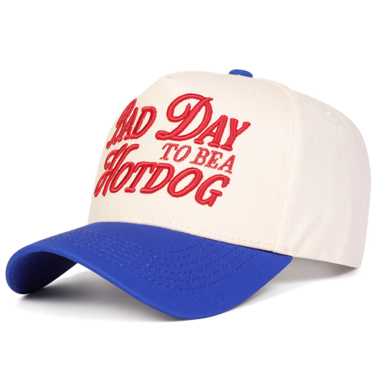 Unisex BAD DAY TO BE A HOTDOG Embroidery Baseball Caps Spring Autumn Outdoor Adjustable Casual Hats Sunscreen Hat Sports Cap