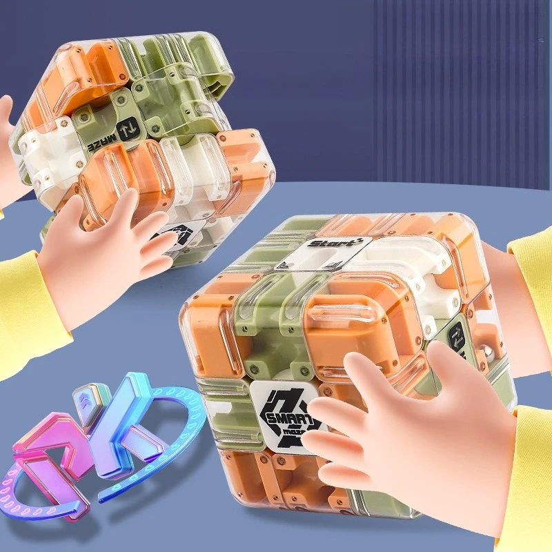 Ball Maze Puzzle Third-order Cube Learning Education High IQ Fidget Relieve Stress Relief Toy Antistresse Relieving Anxiety