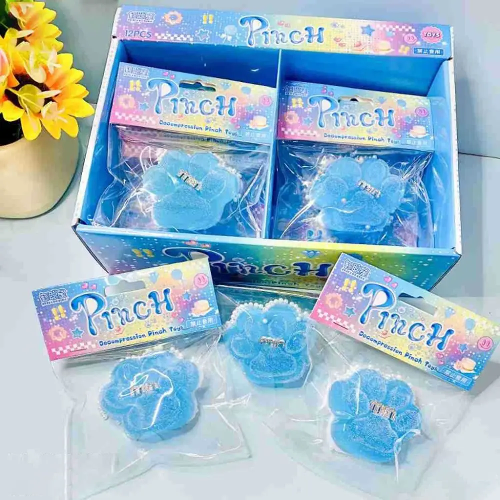 Cute Soft Squeeze Cat Paw Toys Reduce Stress Sticky Pinch Decompression Toy Slow Rebound Stress Relief Relax Toys