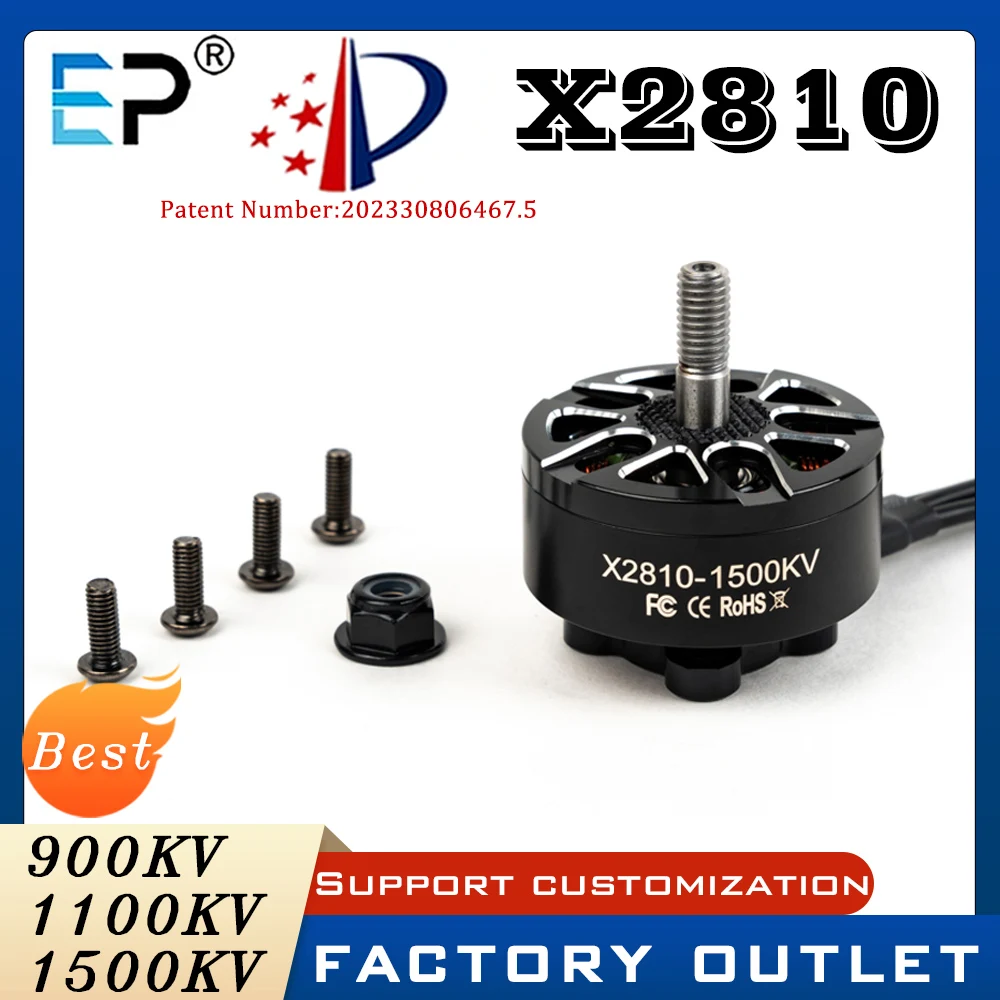 

E-Power 4pcs X2810 Efficient High Torque Brushless Motor 900KV/1100KV/1500KV 6S FPV Multirotor RC Helicopter DIY