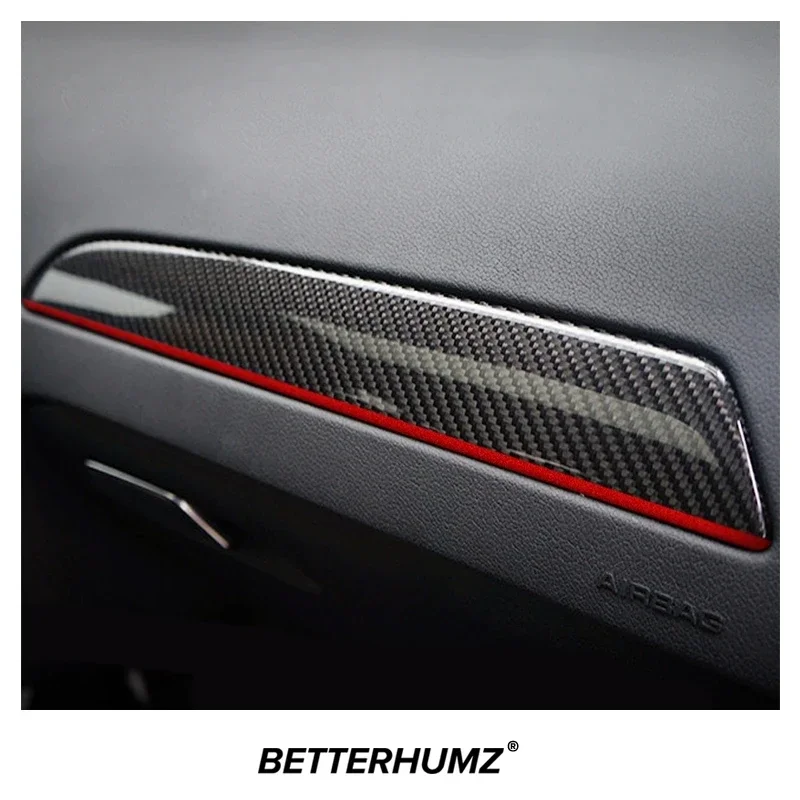 For Audi A4 B8 A5 2010 2011 2012 2013 2014 2015 2016 4Pcs/Set Car Carbon Fiber Window Door Modification Panel Trim Cover Strip