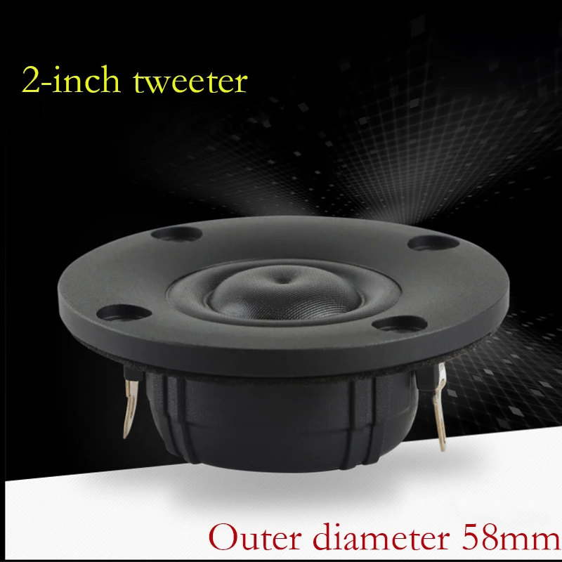 HIFI 2 Inch Tweeter Speaker 4 8 Ohm Strong Magnetic Wire Membrane Speakers 58mm Bookshelf Audio Loudspeakers Unit DIY