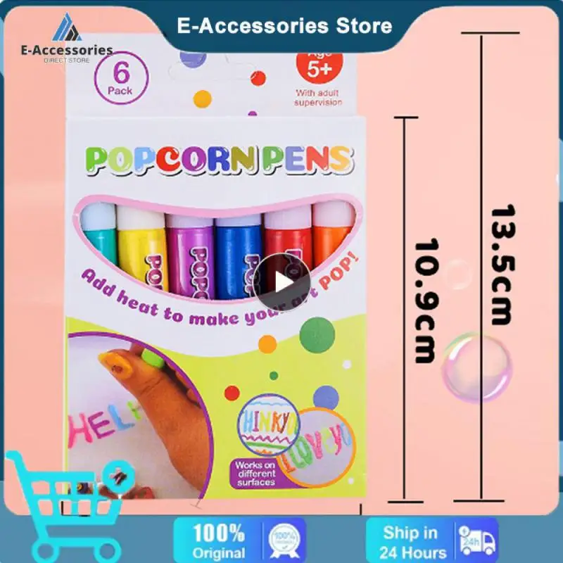 3d Printing Pen Graffiti Popcorn Pen Expansion Effect Birthday Card Child Pencils And Writing Instruments Handmade Bubble Pen