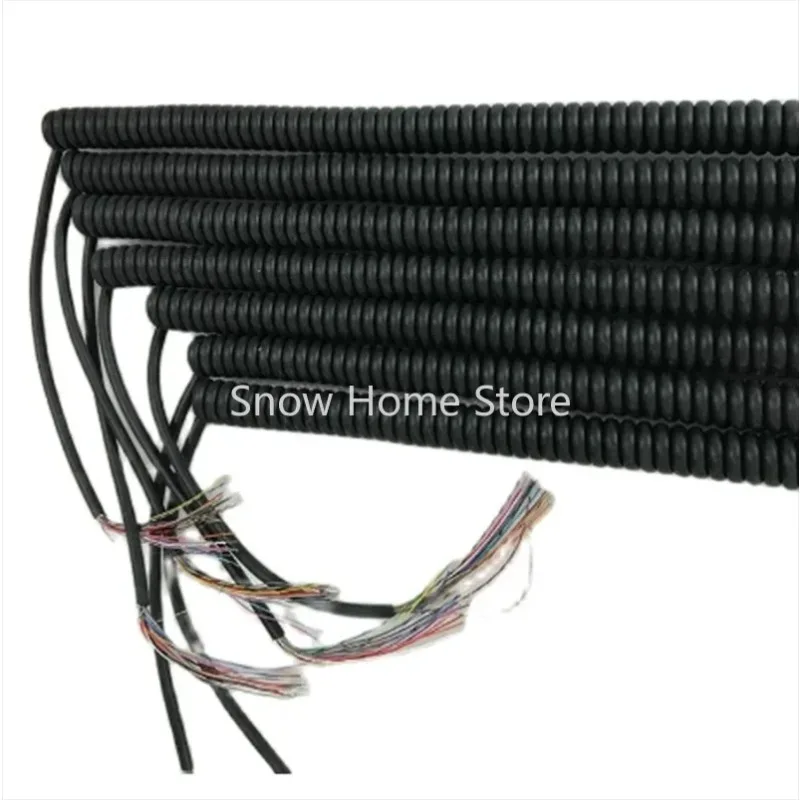Wholesale 12 15 16 17 18 19 21  Cores Spring Spiral Cable Coiled Cable for CNC Handheld Encoder Manual Pulse Generator MPG