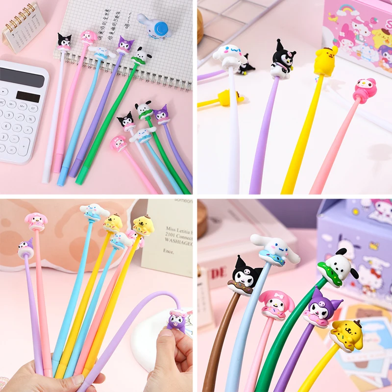 Imagem -02 - Sanrio Assinatura Gel Pen Cinnamoroll Kuromi Minha Melodia Olá Kitty Estudante Escrita Artigos de Papelaria Material Escolar Atacado 48 Pcs