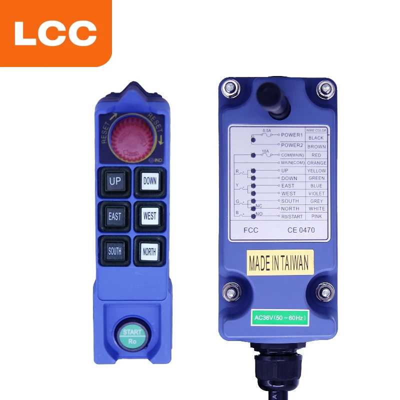 L8B 6 Keys Single Step Truck Crane Wireless Remote Control Transmitter And Receiver
