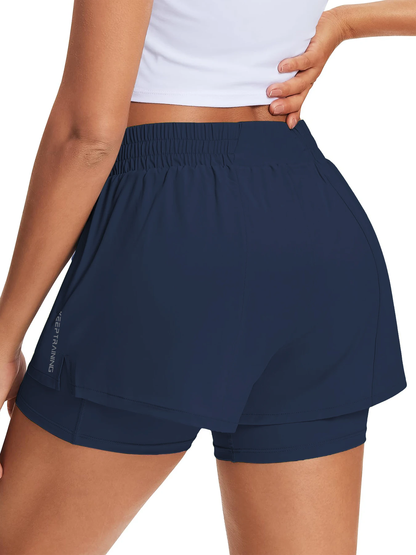 Damen-Freizeit-Sportshorts für Frühling und Sommer, Anti-Exposition Yoga-Shorts, atmungsaktiv, locker geschnitten, für Outdoor-Läufe, Damen-Fitnesshosen – Detail 21
