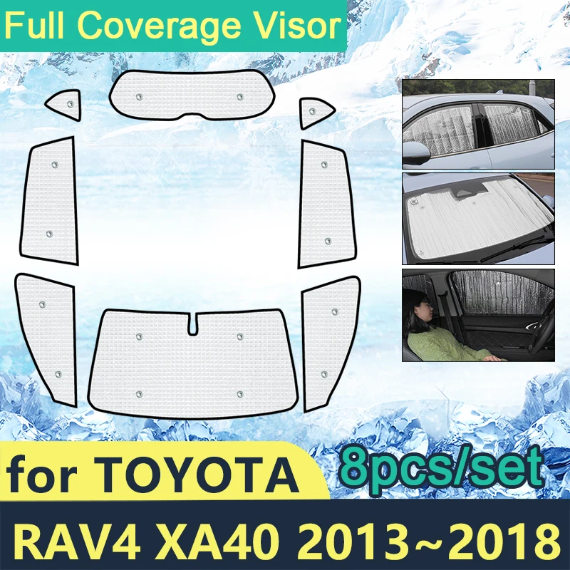 

Fully Covers Sunshades For Toyota Rav4 XA40 2013 2014 2015 2016 2017 2018 Car Accessories Sun Protection Side Window Visor Shaby