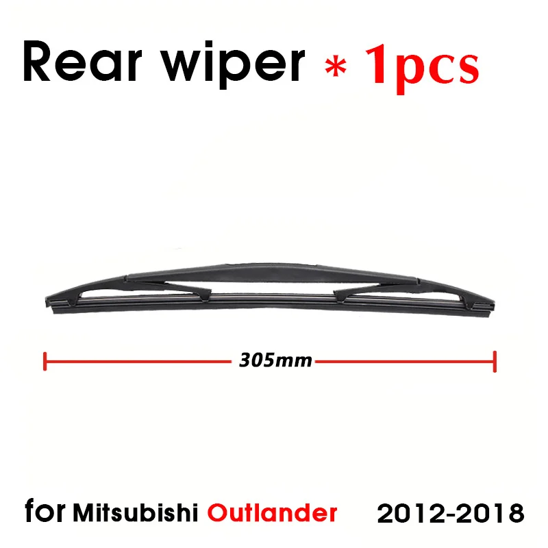 Wiper Front & Rear Wiper Blades Set For Mitsubishi Outlander 2012 2013 2014 2015 2016 2017 2018 Windshield Wiper 26\