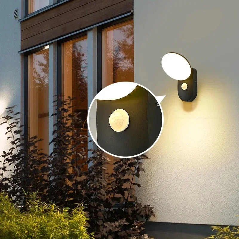 12W LED blanc chaud appliques Mini Simple extérieur étanche éclairage jardin cour décoration couloir escalier appliques murales