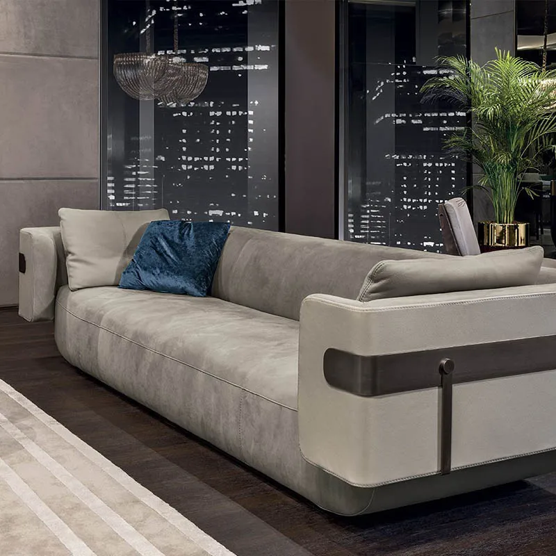 Living room furniture New Italian luxury style Modern segmented sofa Light luxury minimalist design Sofa set