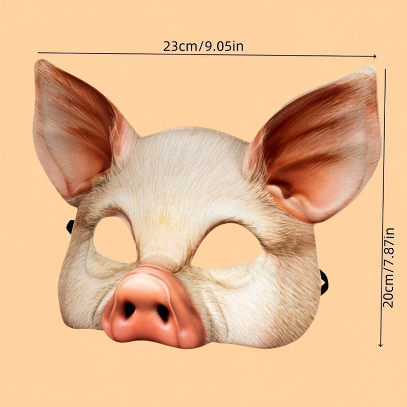 1 Stück, realistisch bedruckte Tierkostümmaske, Party-Maskerade-Tiermaske, Halloween-Kostüm-Requisiten – Detail 4