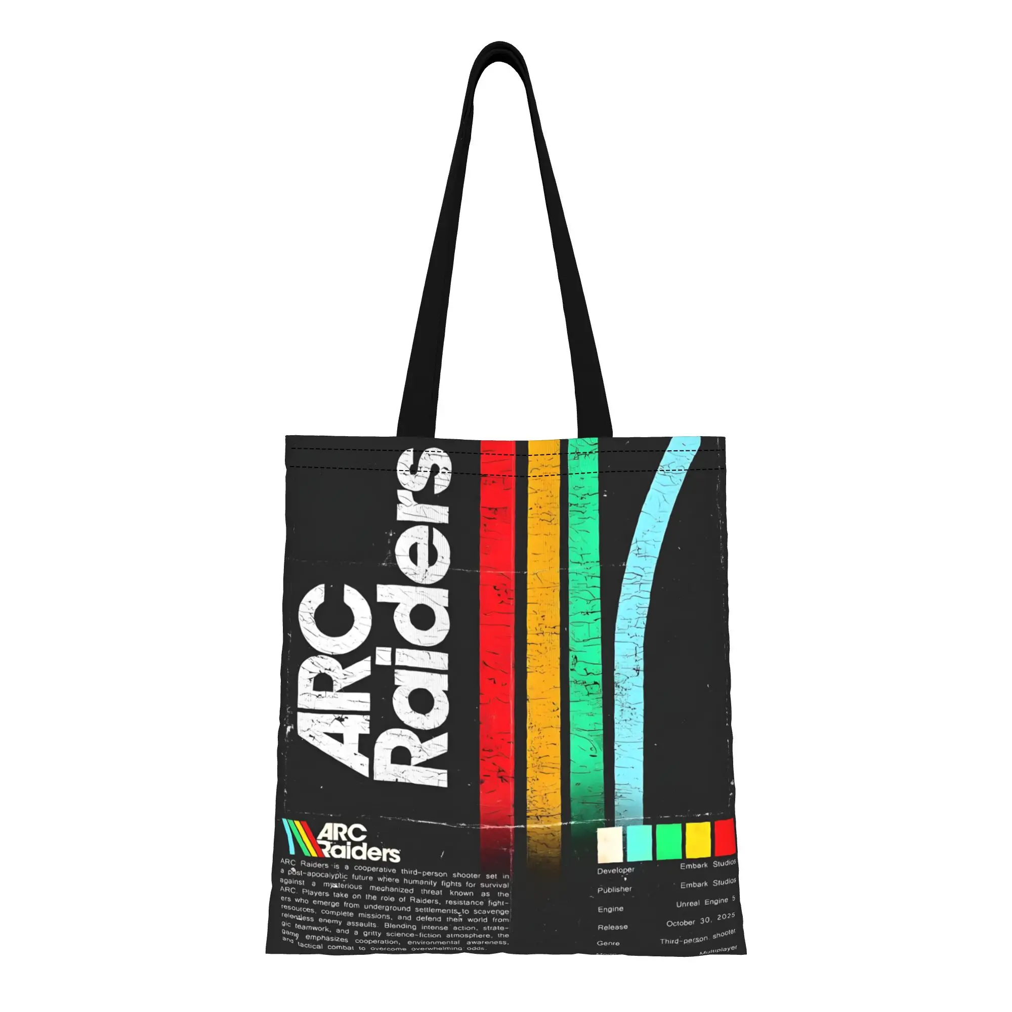 

1PC Wasteland Raid Canvas Tote Bag Arc-Raider Loot Extract Handbag Outdoor Handbag Trendy Tote