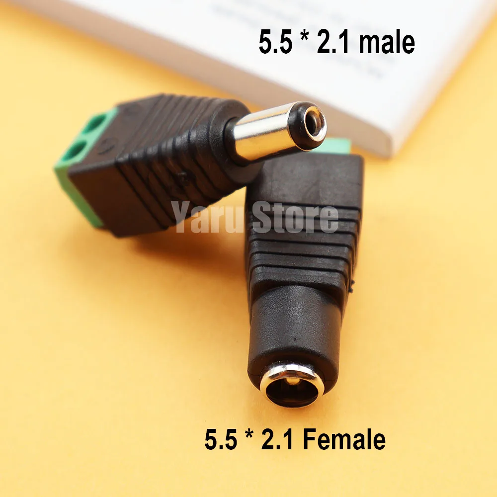 DC plug welding free 5.5 * 2.1MM/2.5MM DC male and female power plug for monitoring cameras