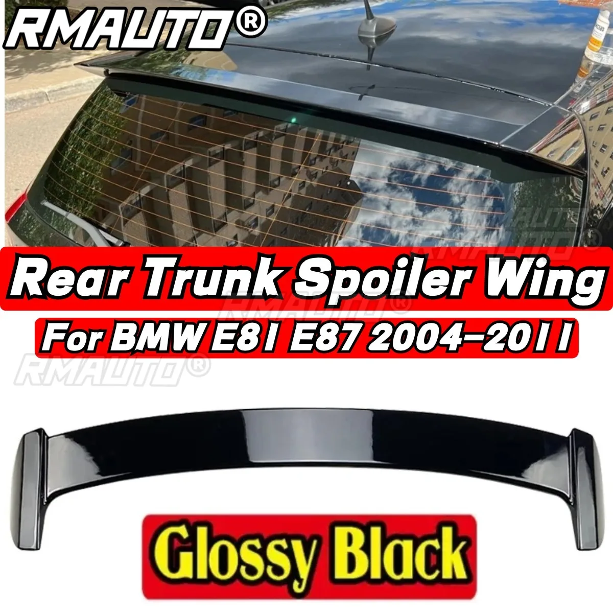 

Rear Roof Spoiler Gloss Black Car Rear Spoiler Wing Body Kit Rear Wing For BMW E81 E87 2004-2011 Car Accessories