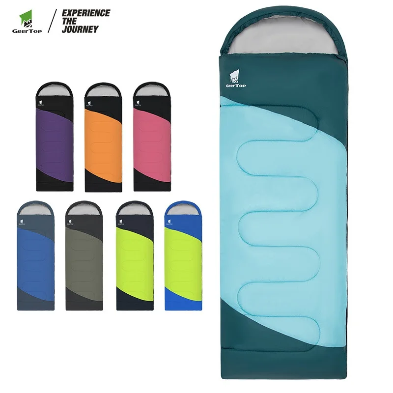 

Зимний спальный мешок Geertop, 1,6 кг, портативный, удобный для переноски, конверт для кемпинга, спальный мешок (185 + 35 см)