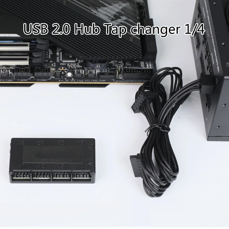 効率的な 4 ポート内蔵 USB ハブ、ケース冷却ファン用の複数ポート拡張