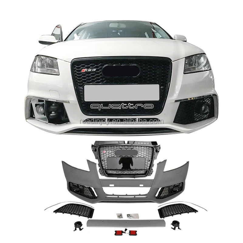 RS3 Bodykit For Audis A3 Front bumper  with Honeycomb mesh grill upgrade RS3 2008-2011