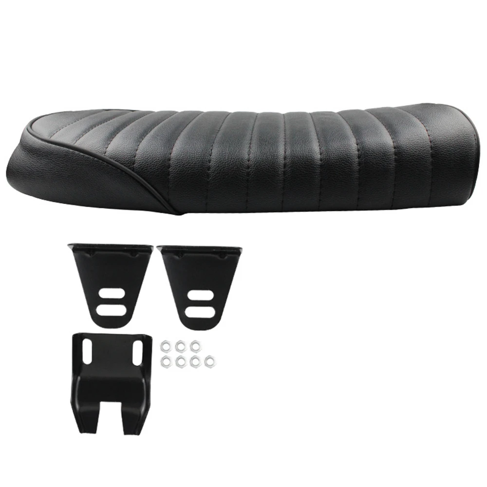 Modified Motorcycle Seat for Honda Jialing Lifan Loncin Haojin Decorative Saddle for CG125 LX200 LF150 DY125 Brown/Black Cushion