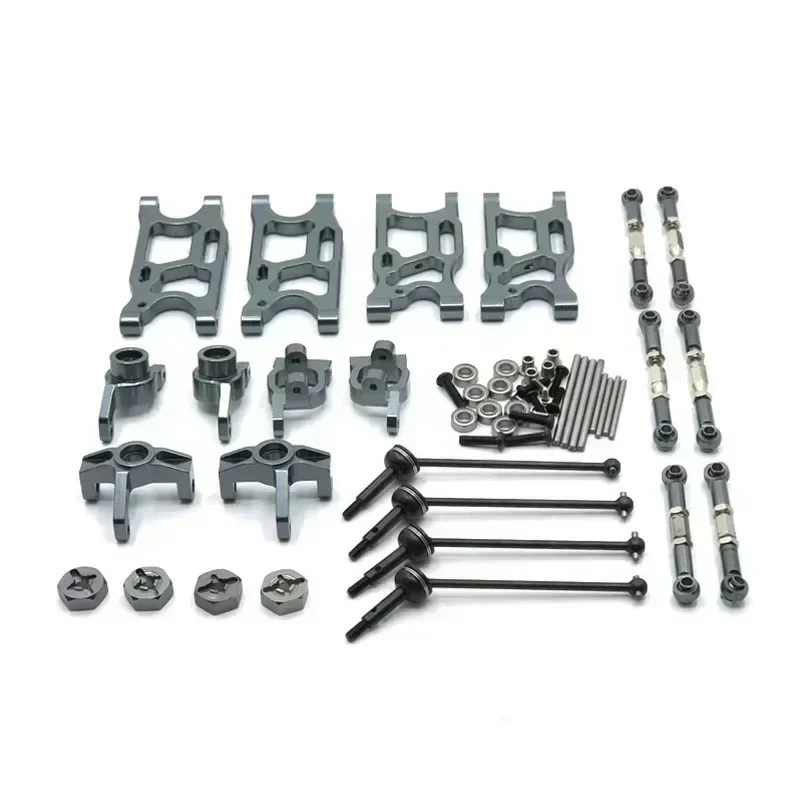 9-teiliges Upgrade-Set für LC Racing 1/14 WLtoys 144001 1/12 124016-17-18-19 RC Auto: Spurstange, Lenkungsaufnahme, Schwingarm