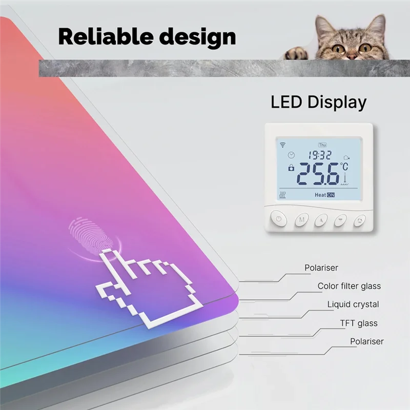 ABYN-Tuya Wifi Thermostat Room Temperature Controller Water/Electric Floor Heating Gas Boiler App Control