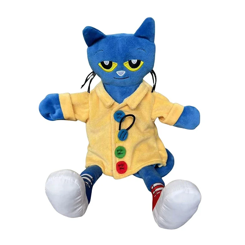 Nuevo 30cm Pete el gato marioneta de mano de felpa niños suave espectáculo de conversación accesorios de fiesta muñeca de Navidad juguetes de peluche regalo para niños