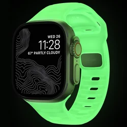 Luminous Strap For Apple Watch Bands Wrist 45mm 49mm 42 46 41 44 40 38 mm Glow Bracelet iWatch Series 10 9 Ultra 8 7 6 5 4 3 SE